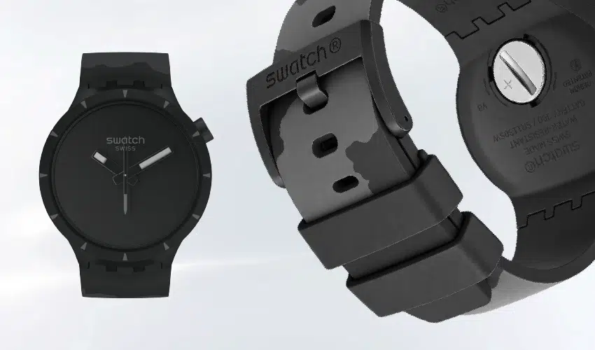 Watch strap made of silicone material