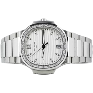 Patek Philippe Nautilus Stainless Steel 35.2mm with Silver Opaline Dial 2