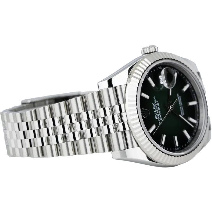 Rolex Datejust 41 Green Ombre Dial with Fluted Bezel Jubilee Bracelet 4