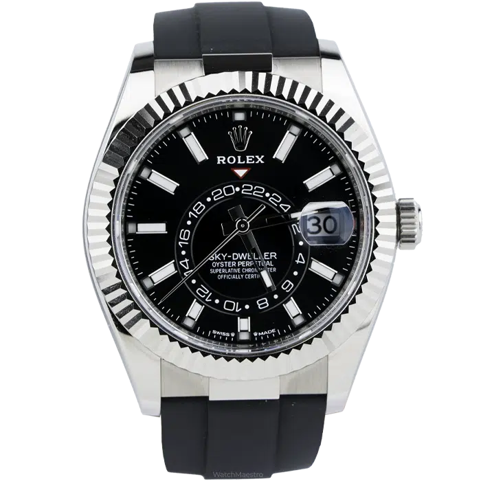 Rolex Sky Dweller Oysterflex White Gold with Black Dial 1