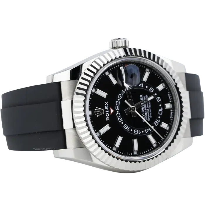 Rolex Sky Dweller Oysterflex White Gold with Black Dial 4