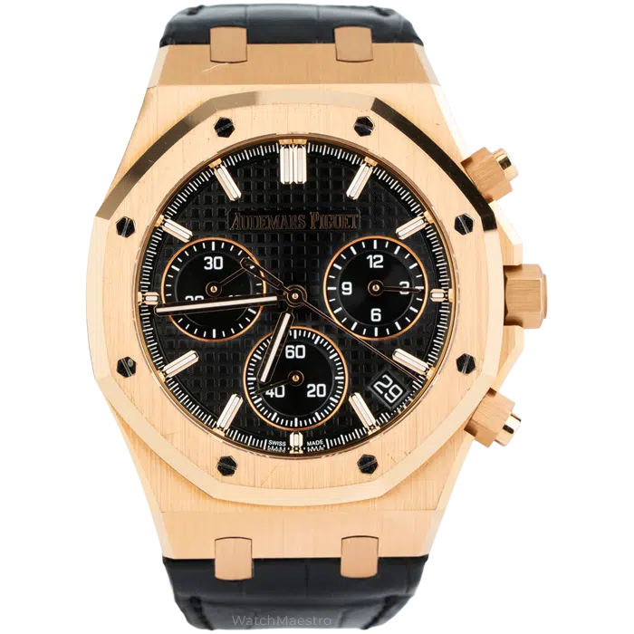 Audemars Piguet Royal Oak Rose Gold Chronograph Black Dial 50th Anniversary 1