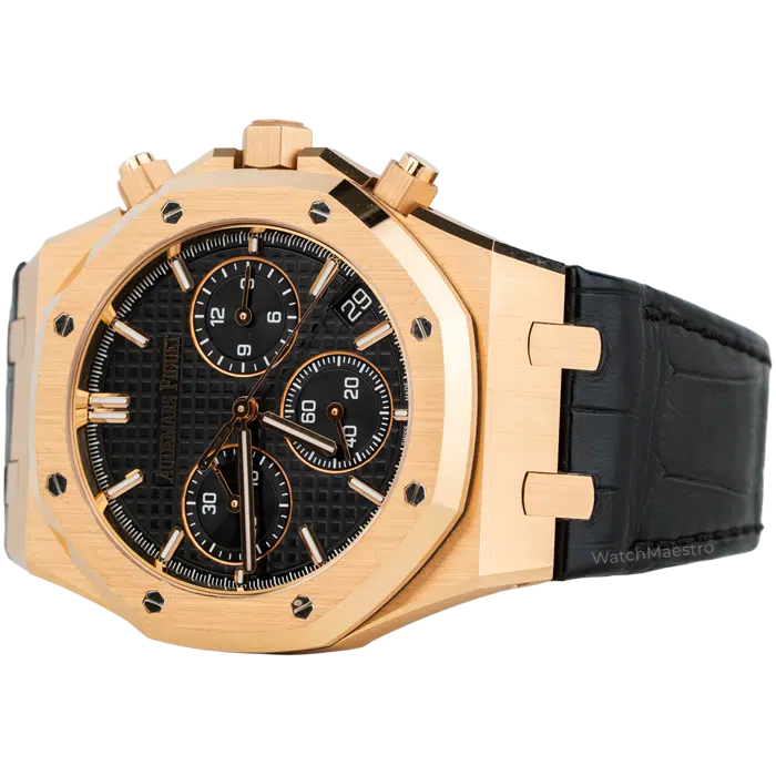 Audemars Piguet Royal Oak Rose Gold Chronograph Black Dial 50th Anniversary 3