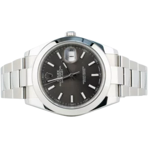 Rolex Datejust 41 Rhodium Dial with Smooth Bezel Oyster Bracelet 2