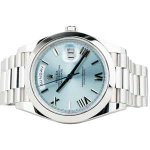 Rolex Day Date 40 Platinum Ice Blue Roman Dial 2
