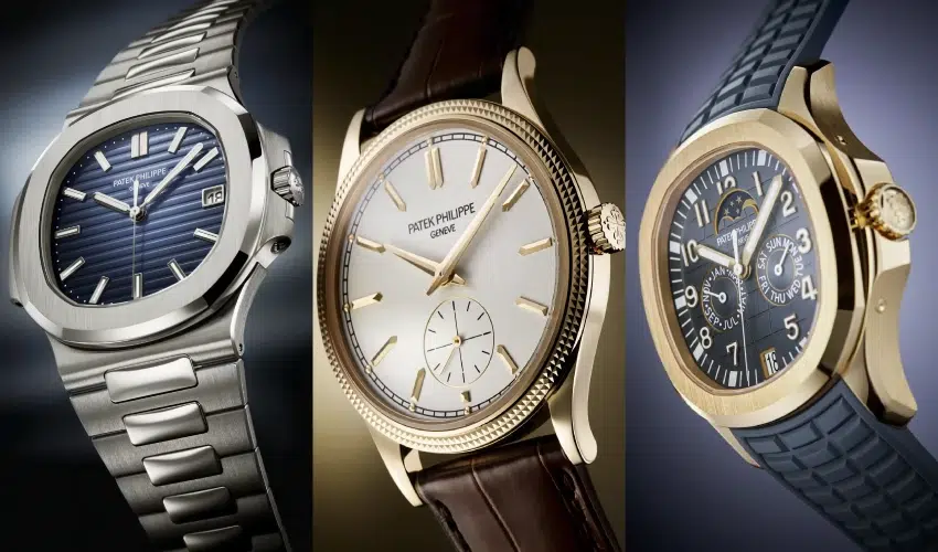 Patek Philippe Nautilus, Calatrava, and Aquanaut