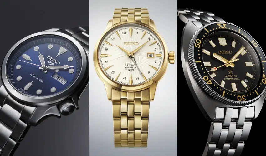 Seiko 5 Sports, Presage, Prospex